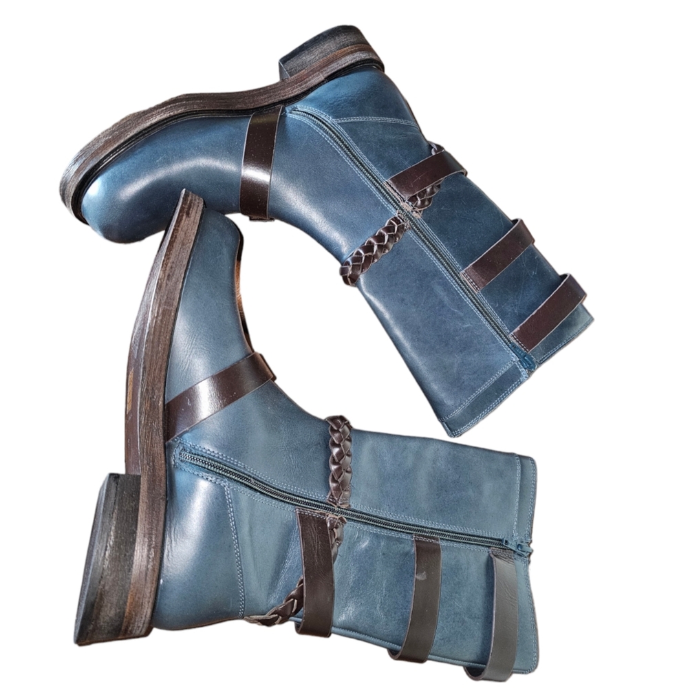 Free People Billie Buckle Boots Size 6.5 - Picture 7 of 9